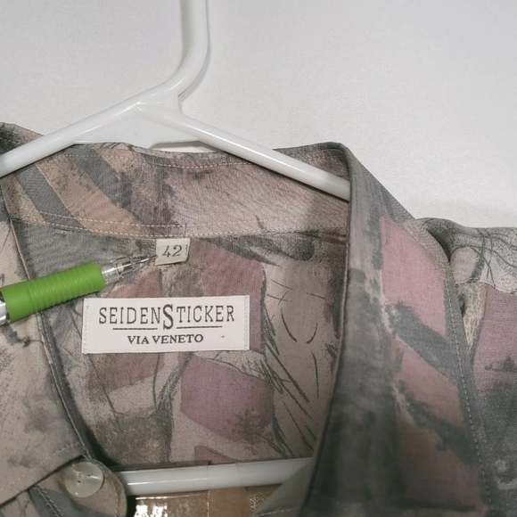 Seiden Sticker Mens Size 42 Shirt Long Sleeve - Picture 2 of 6